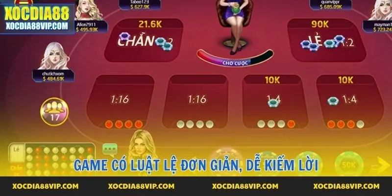 Game có luật lệ đơn giản, dễ kiếm lời