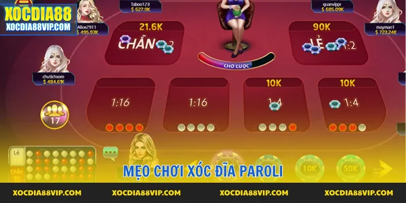 Paroli là mẹo chơi xóc đĩa hữu ích